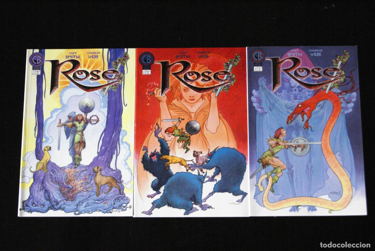 C&oacute;mics: Rose, Complete Series, issues 1, 2 & 3 Cartoon Books, 2000. Jeff Smith. Bone set TPB - Foto 1