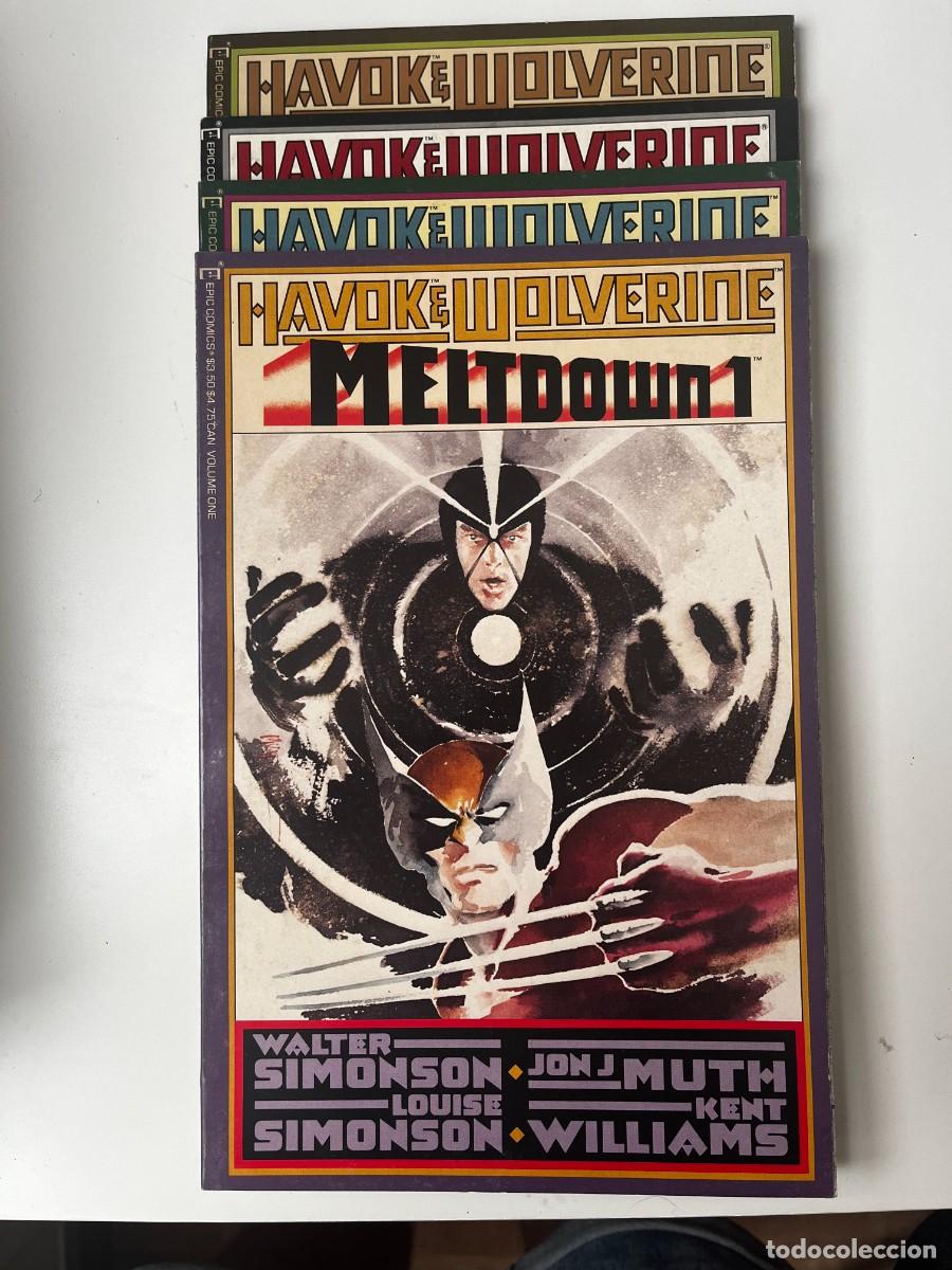 C&oacute;mics: HAVOK & WOLVERINE MELTDOWN 1 2 3 4 COMPLETA MARVEL COMICS 1989 - Foto 1