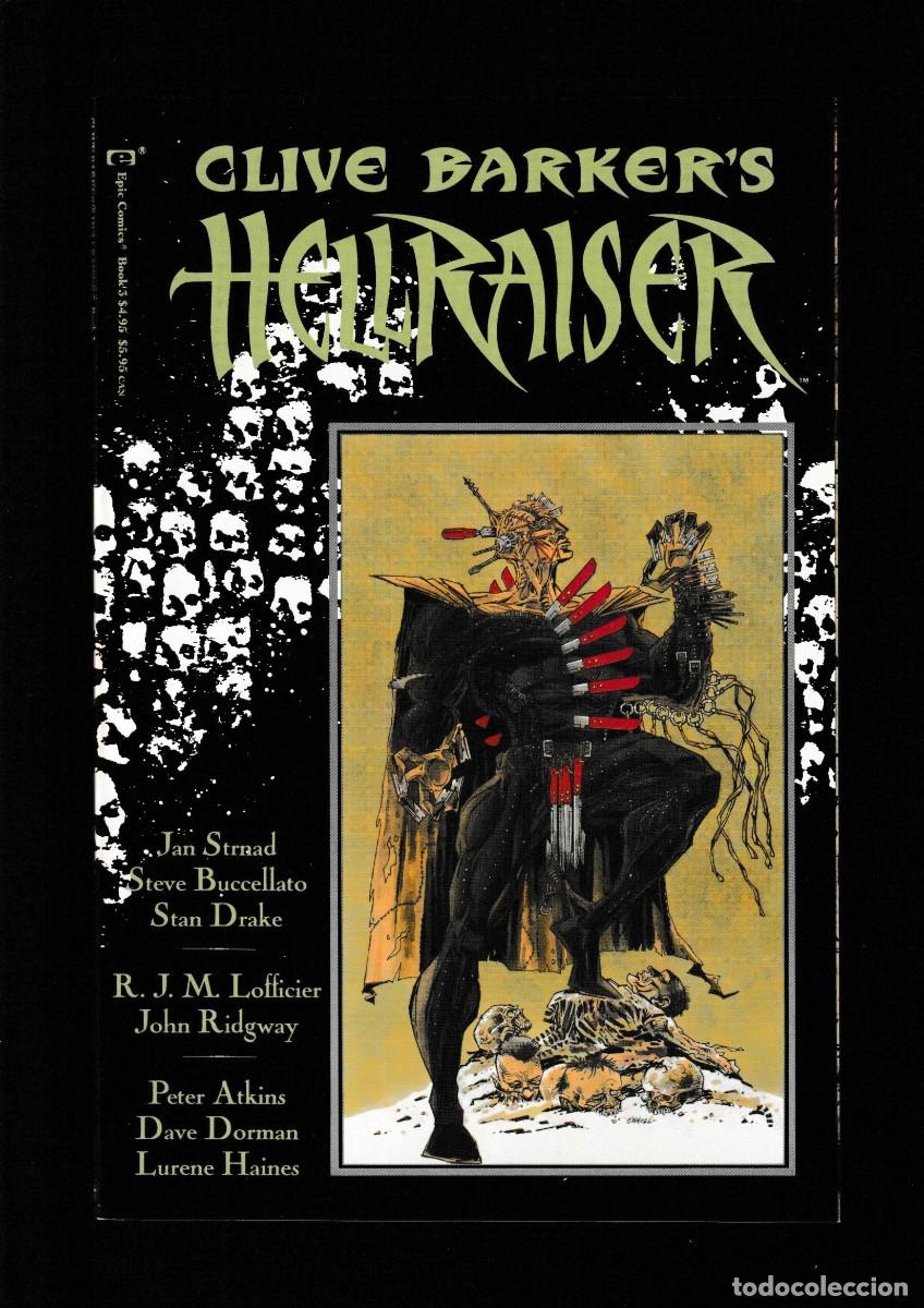 C&oacute;mics: CLIVE BARKER HELLRAISER BOOK 3 - MARVEL 1990 VFN/NM - Foto 1
