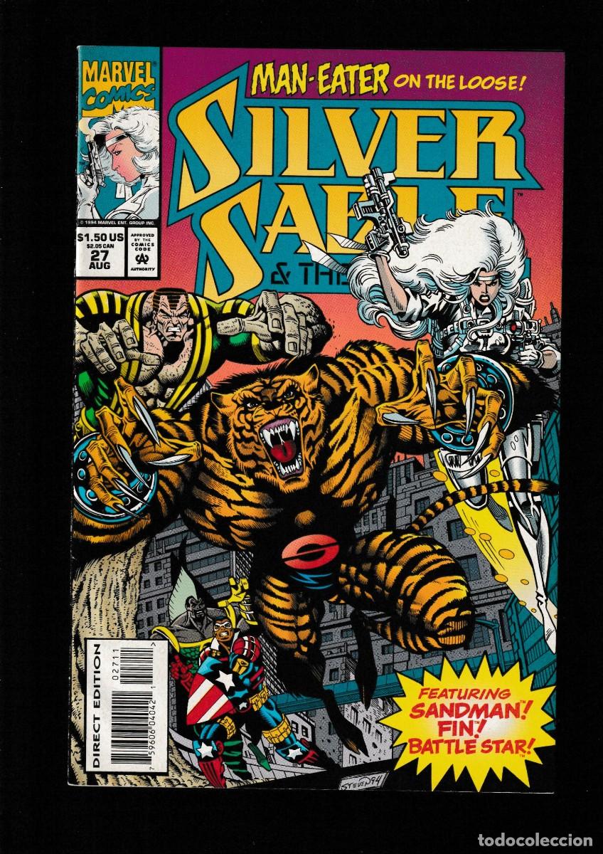 C&oacute;mics: SILVER SABLE AND THE WILD PACK 27 - MARVEL 1994 VFN/NM - Foto 1