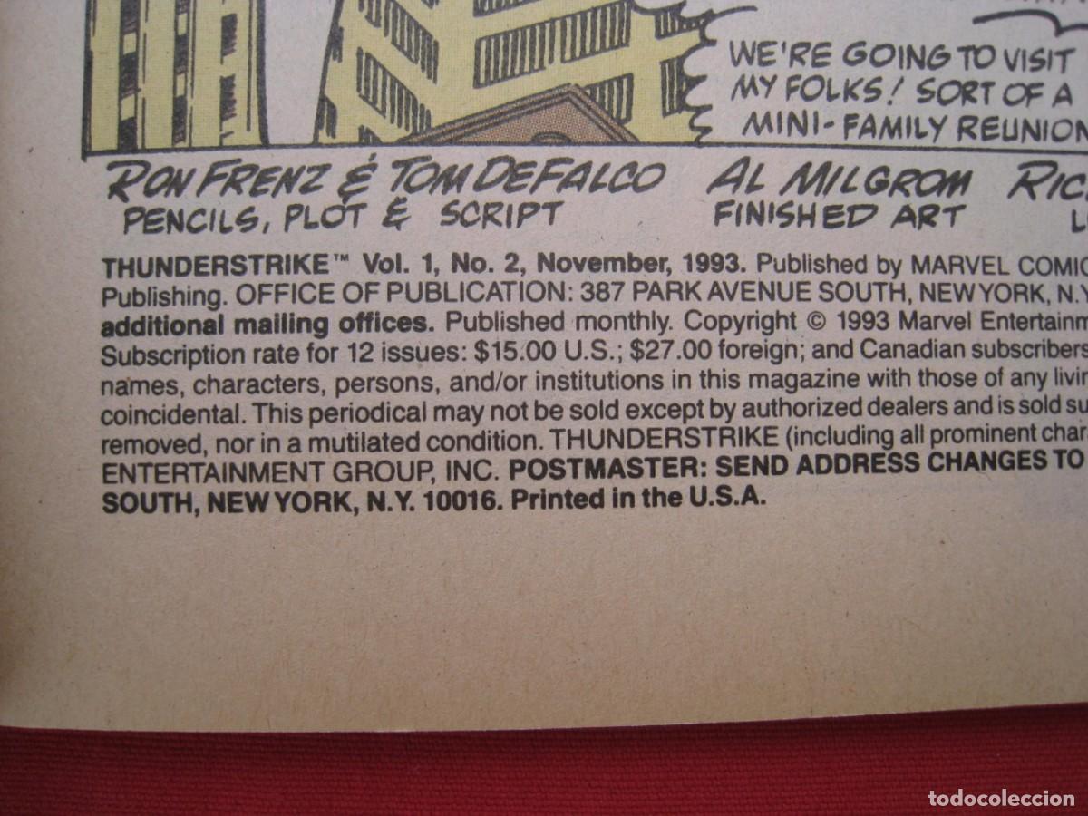 C&oacute;mics: THUNDERSTRIKE - VOL.1 - N&ordm; 2 - MARVEL COMICS - EN INGLES. - Foto 8