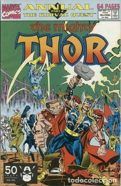 C&oacute;mics: THOR ANNUAL 16. THE KORVAC QUEST. MARVEL COMICS. - Foto 1