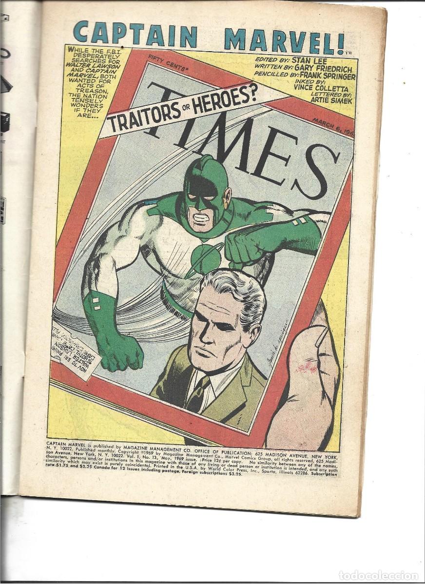 C&oacute;mics: CAPTAIN MARVEL N&ordm; 13 DE MAYO DE MAYO DE 1969 - Foto 2