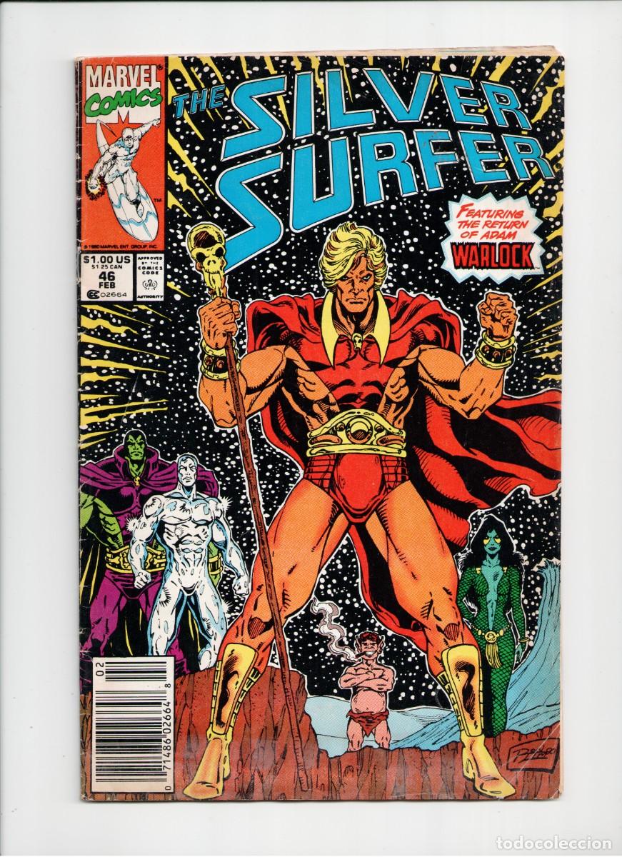 C&oacute;mics: SILVER SURFER #46 MARVEL COMICS 1991 + B&B ADAM WARLOCK - Foto 1