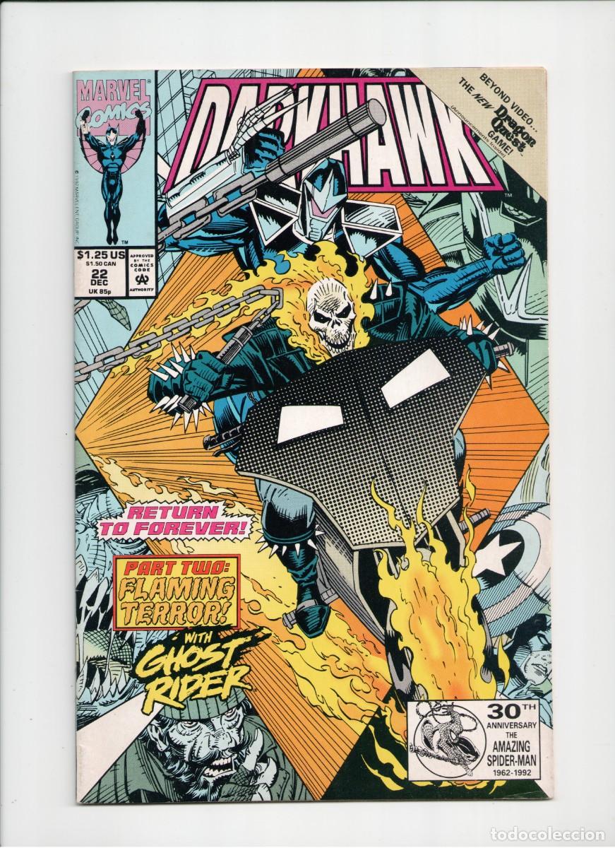 C&oacute;mics: DARKHAWK #22 MARVEL COMICS 1992 + B&B - Foto 1