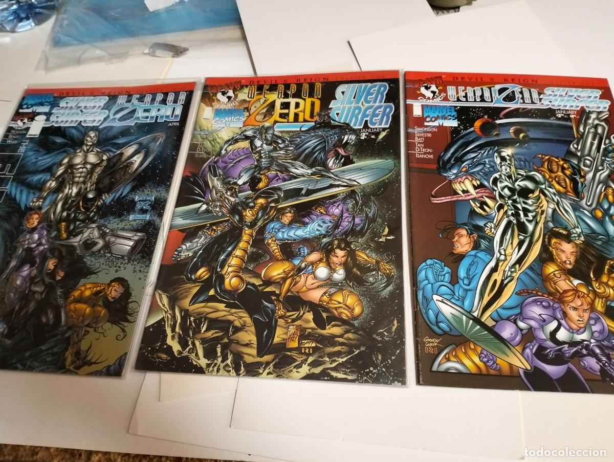 C&oacute;mics: SILVER SURFER / WEAPON ZERO : DEVILS REING # 1 + 1 variant + 8 ( lote 3 n&uacute;meros ) MARVEL EN INGLES - Foto 1