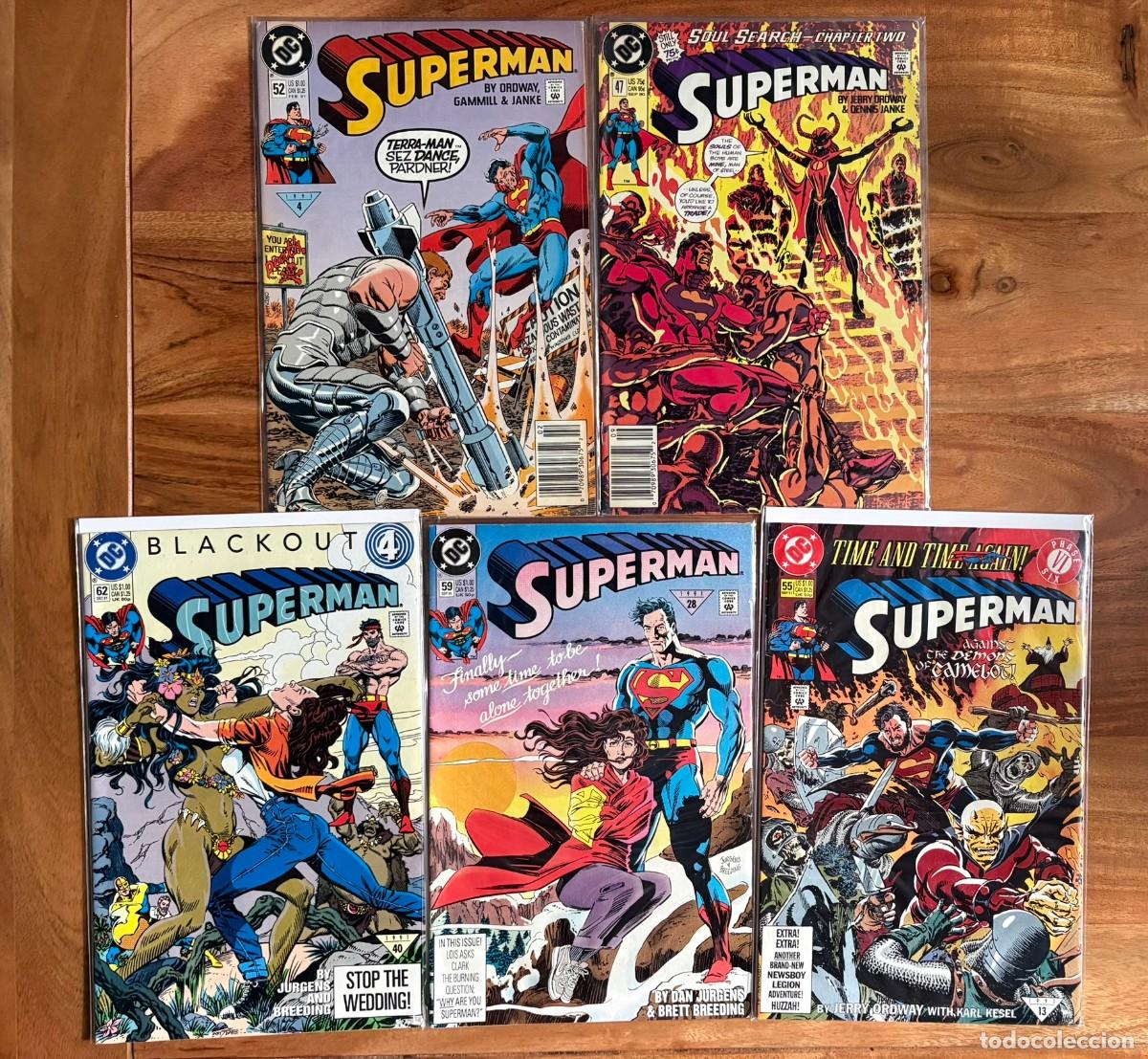 C&oacute;mics: SUPERMAN 47-62 DC 5 comics lote ingles USA - Foto 1