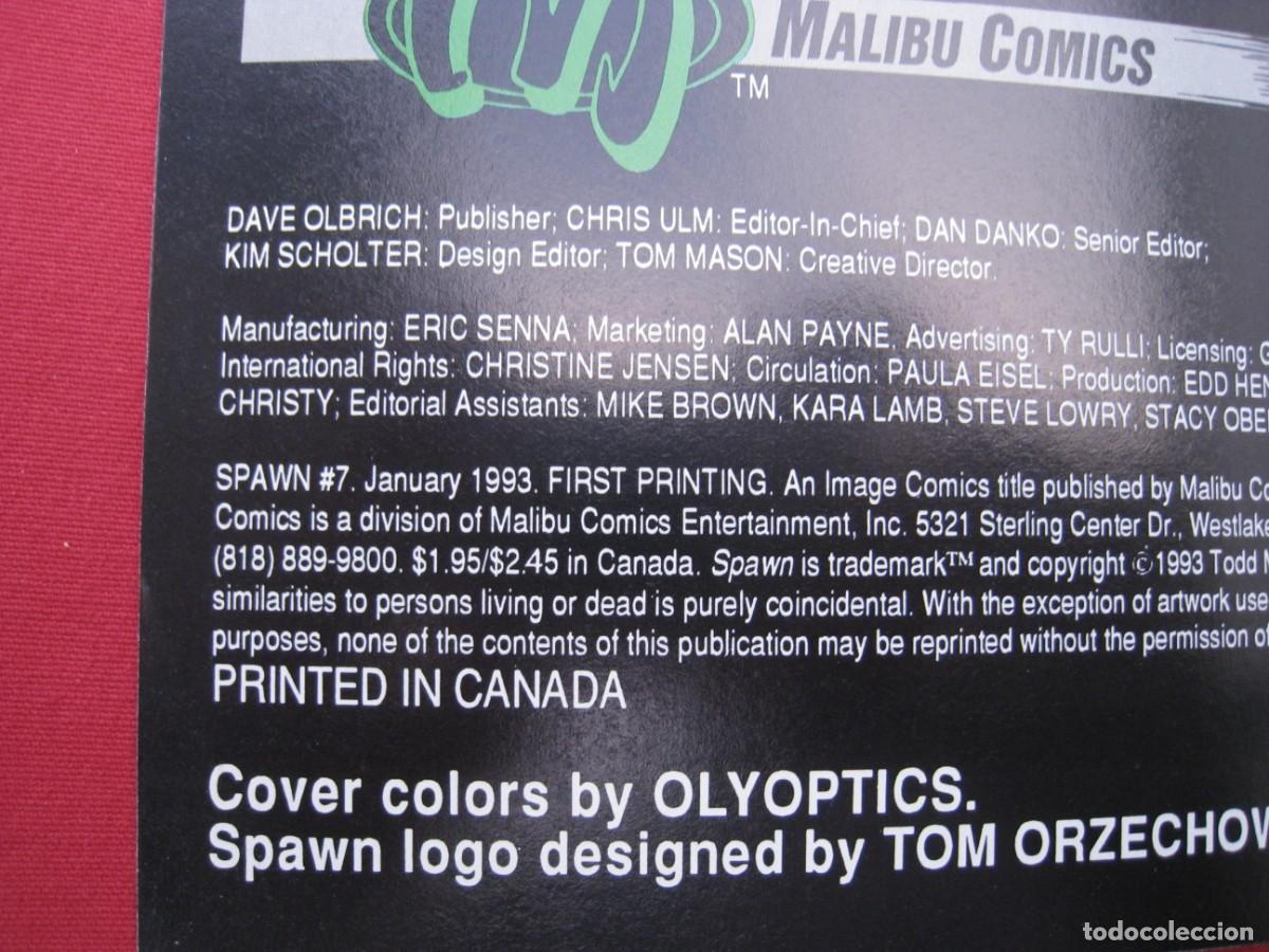 C&oacute;mics: SPAWN - N&ordm; 7 - IMAGE - MALIBU COMICS - EN INGLES. - Foto 7