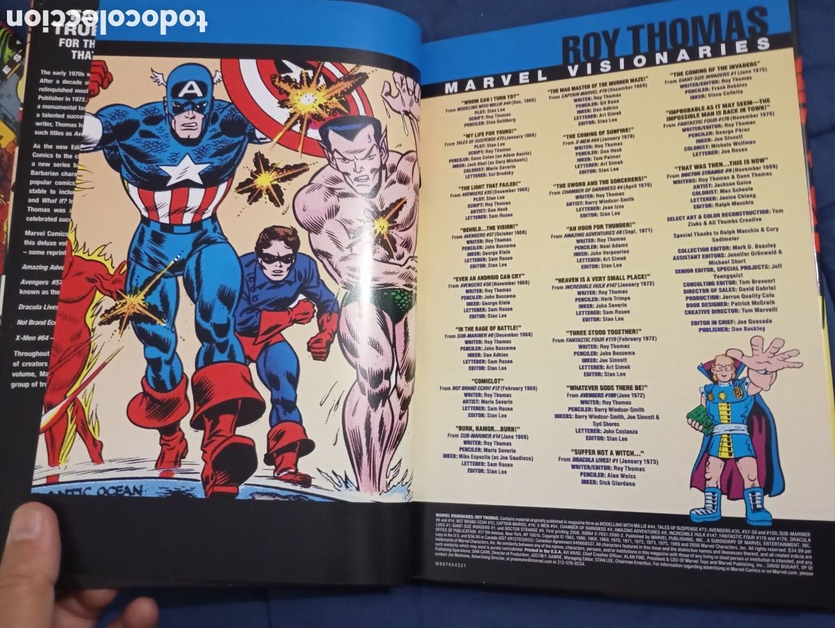C&oacute;mics: ROY THOMAS - MARVEL VISIONARIES - (EN INGL&Eacute;S) - Foto 3