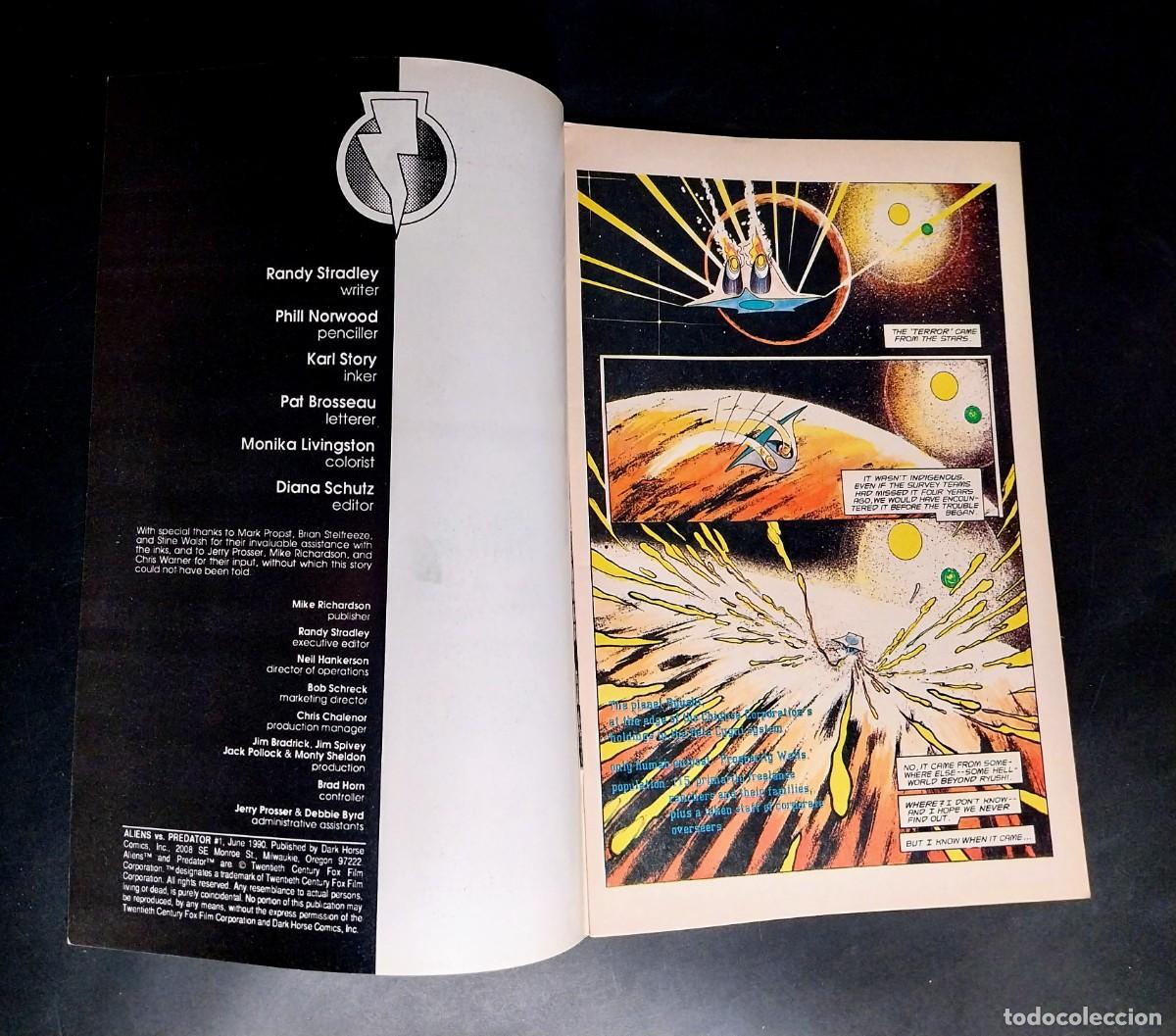 C&oacute;mics: ALIENS VS PREDATOR #1- DARK HORSE COMICS 1990 FIRST PRINT - Foto 5