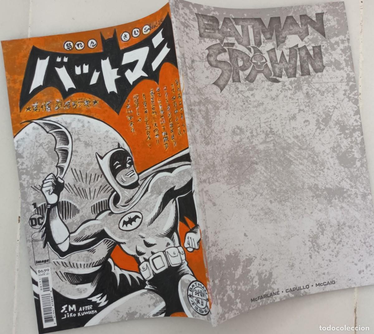 C&oacute;mics: Dibujo original sobre blank cover del c&oacute;mic Batman/ Spawn - Foto 2
