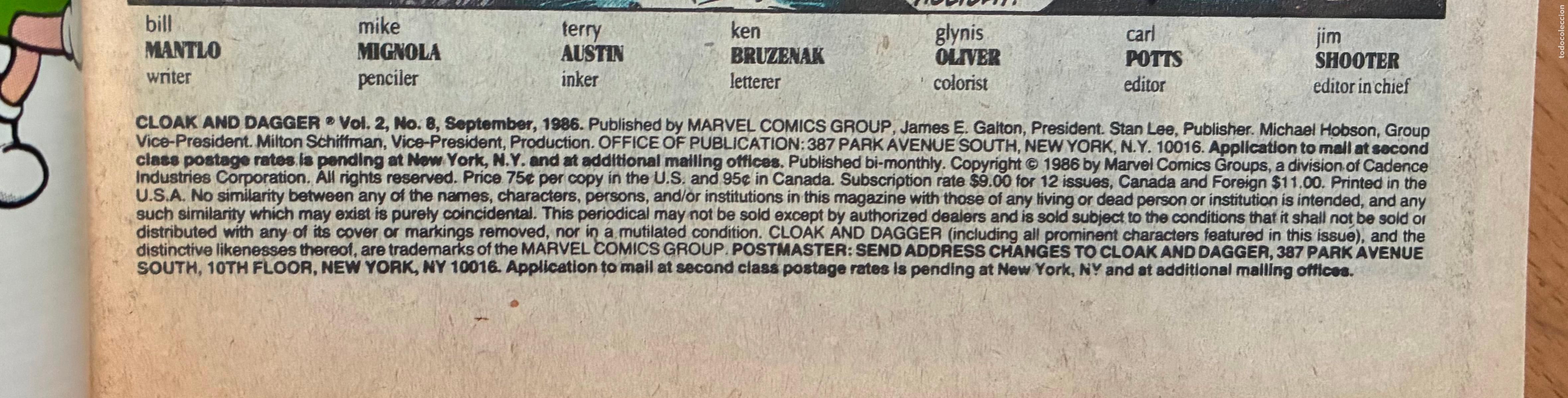 C&oacute;mics: CLOAK AND DAGGER, Numero 8, MARVEL COMIC USA - Foto 4