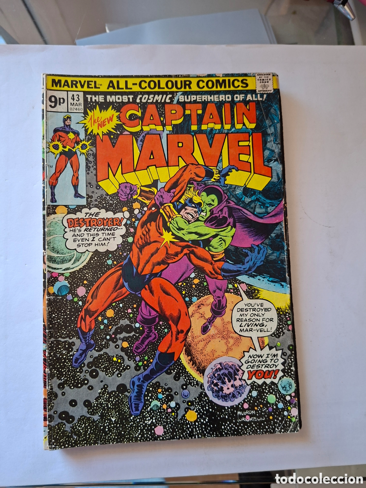 C&oacute;mics: CAPTAIN MARVEL # 43 MARVEL USA UK 1976 - Foto 1