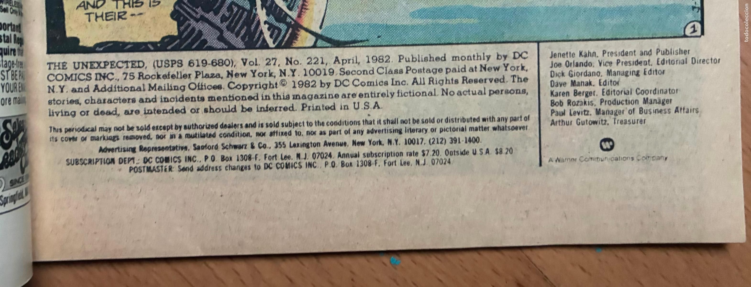 C&oacute;mics: UNEXPECTED, DC, COMIC USA, Numero 221 - Foto 3
