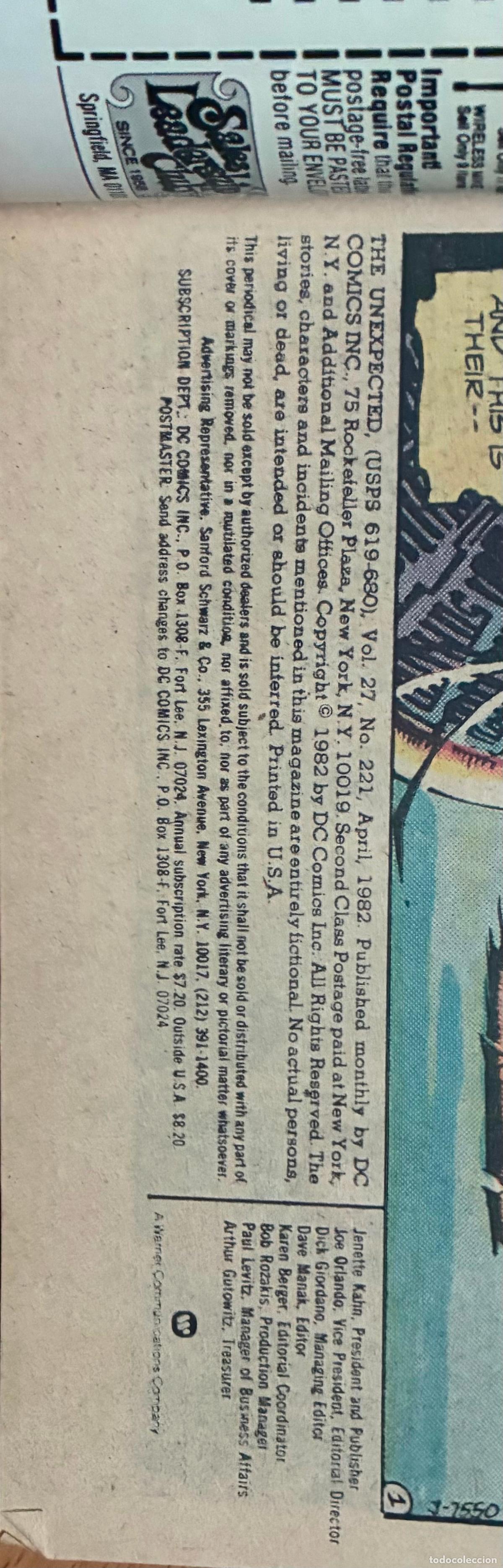 C&oacute;mics: UNEXPECTED, COMIC USA DC Numero 221 - Foto 6