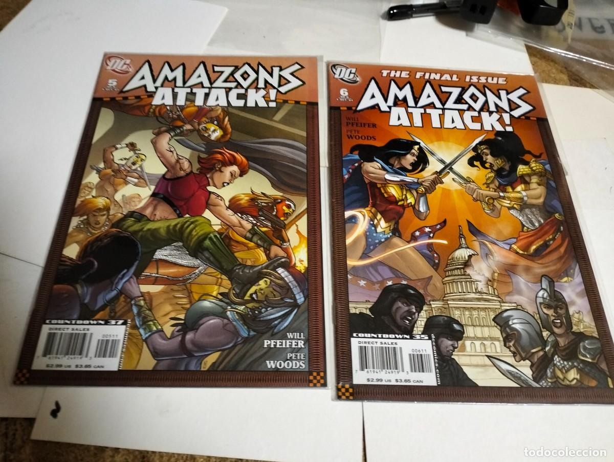 C&oacute;mics: AMAZONS ATTACK ! # 5, 6 ( LOTE 2. N&Uacute;MEROS)... DC. EN INGL&Eacute;S - Foto 1