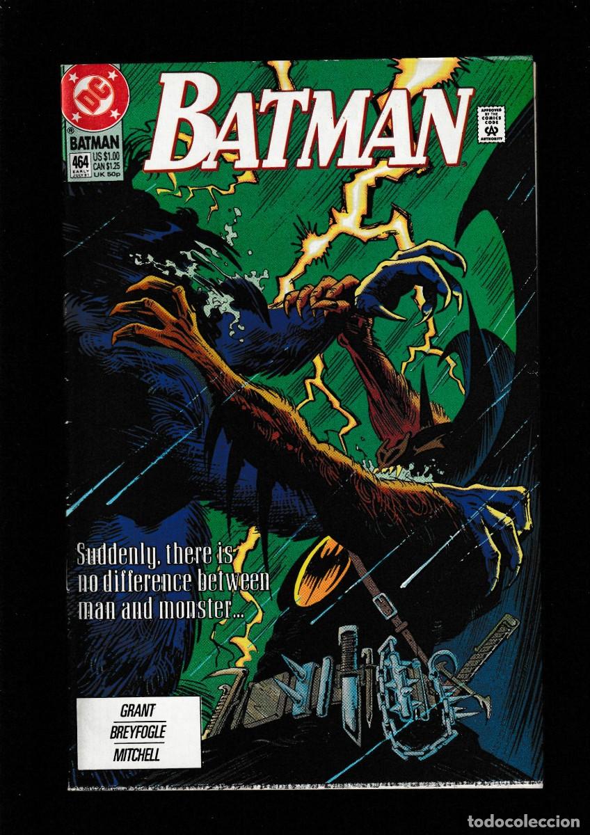 C&oacute;mics: BATMAN 464 - DC 1991 VFN / GRANT & BREYFOGLE / IMPACT COMICS PREVIEW INSERT - Foto 1