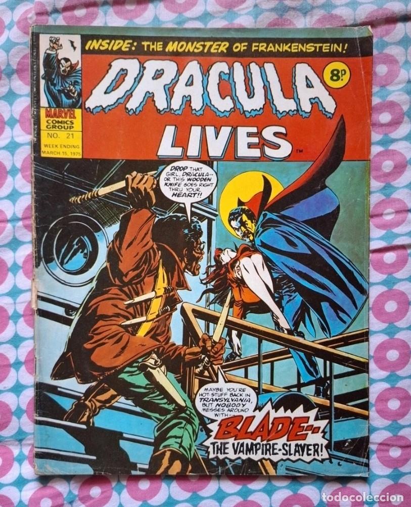 C&oacute;mics: Marvel Dracula lives 21 Blade 1975 UK - Foto 1