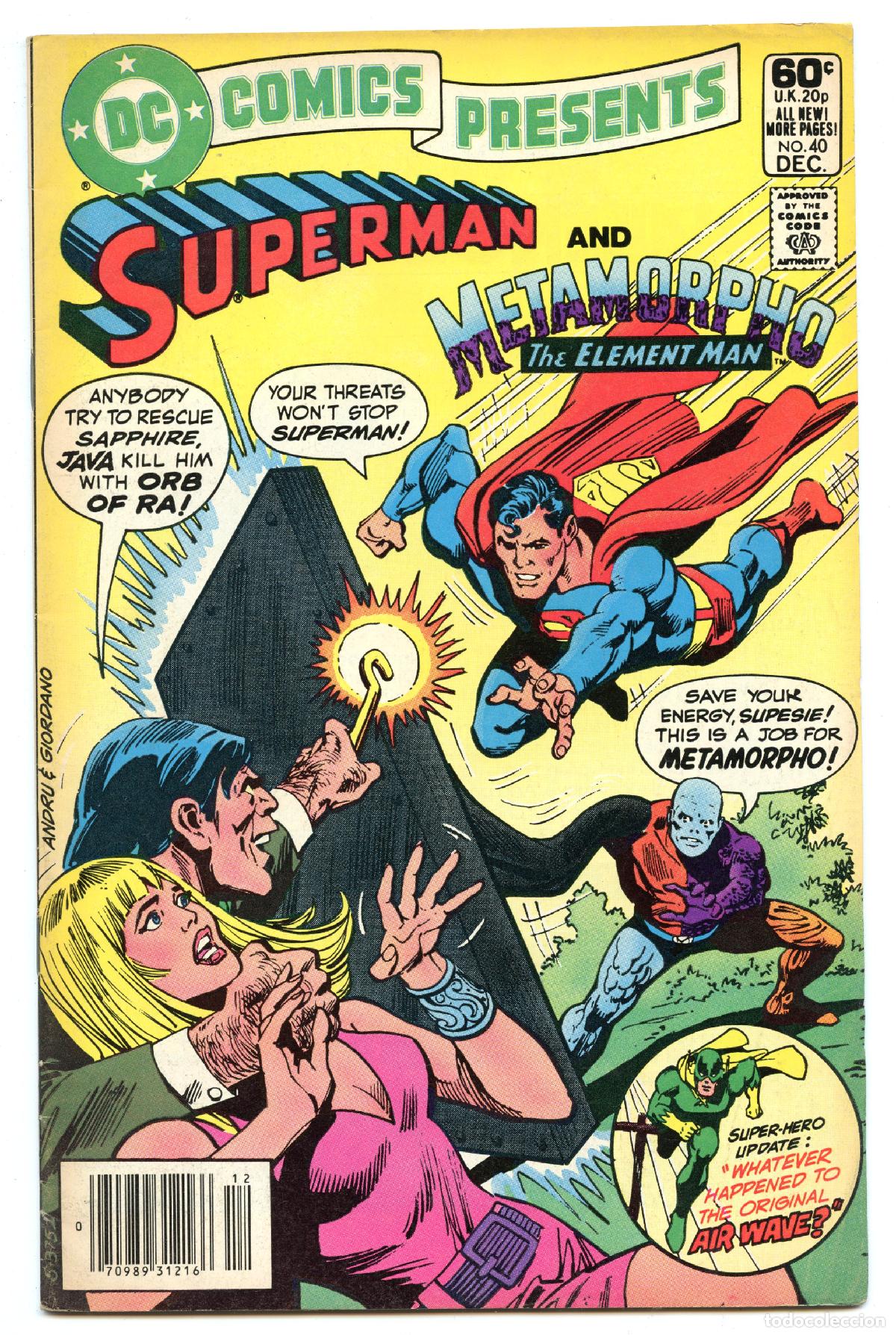 C&oacute;mics: DC COMICS PRESENTS n.40: SUPERMAN AND METAMORPHO, THE ELEMENT MAN (DC, 1981) - Foto 1