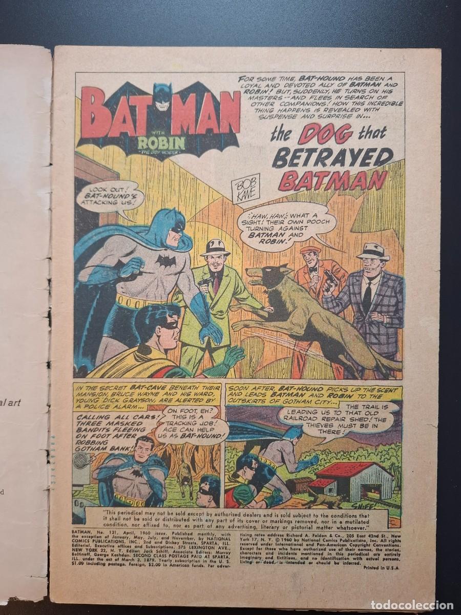 C&oacute;mics: Batman 131 1960 Bob Kane - Foto 3
