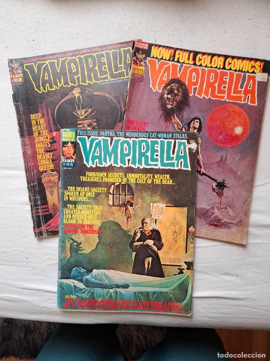 C&oacute;mics: Vampirella 23,25 y 44 Warren Publishing - Foto 1
