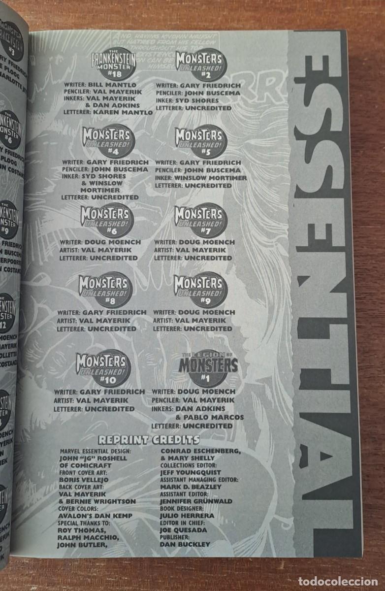 C&oacute;mics: FRANKENSTEIN ESSENTIAL MARVEL USA COMPLETO B/N INGL&Eacute;S - Foto 5