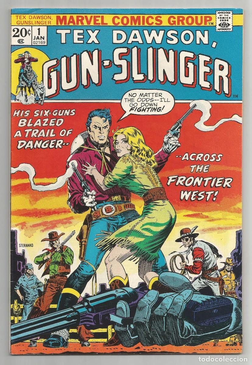 C&oacute;mics: TEX DAWSON, GUN-SLINGER #1 & 2, lote de 2 comics MARVEL 1973 - Foto 1