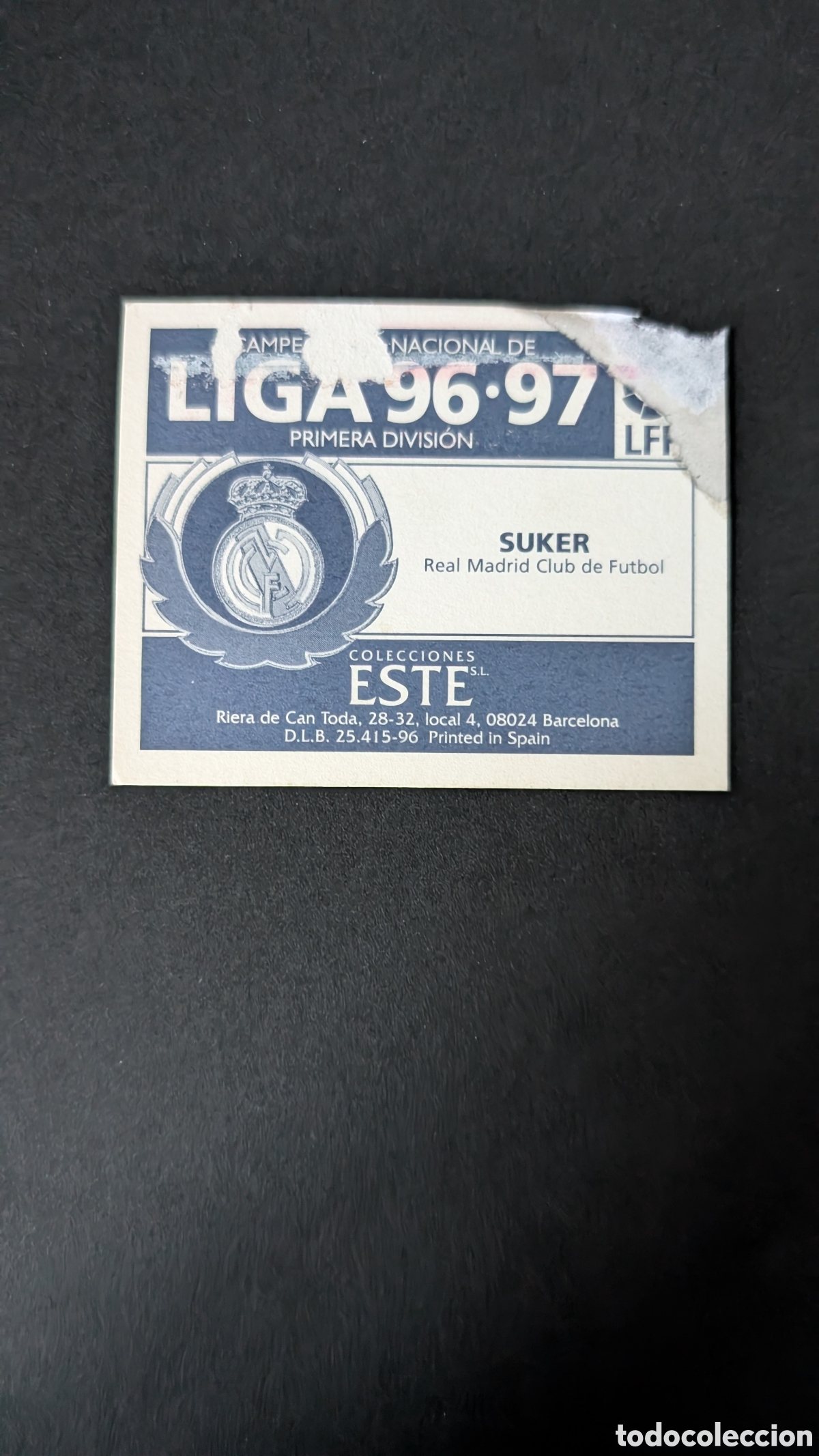 C&oacute;mics: SUKER VERSION REAL MADRID LIGA ESTE 1996/97 96 97 VENTANILLA - Foto 2