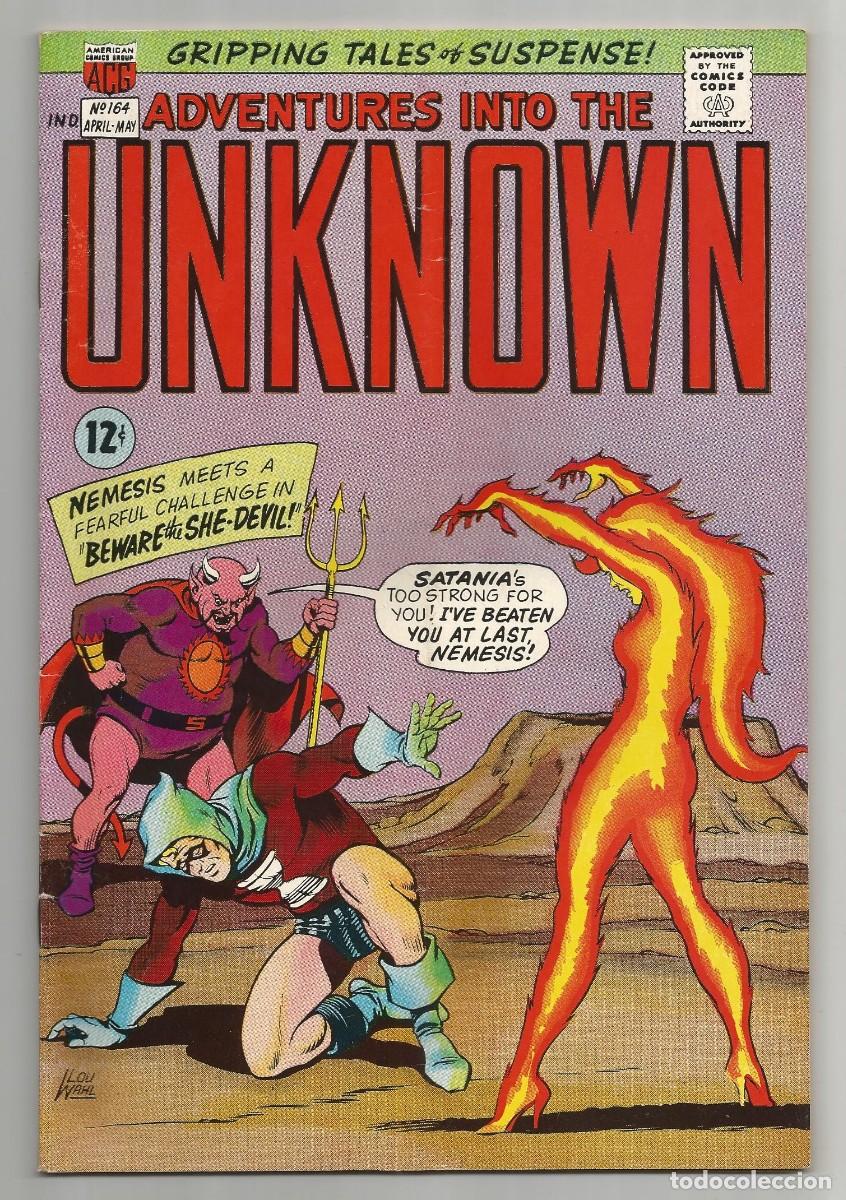 C&oacute;mics: ADVENTURES INTO THE UNKNOWN #164 FN+(6.5), ACG COMICS 1966 - Foto 1