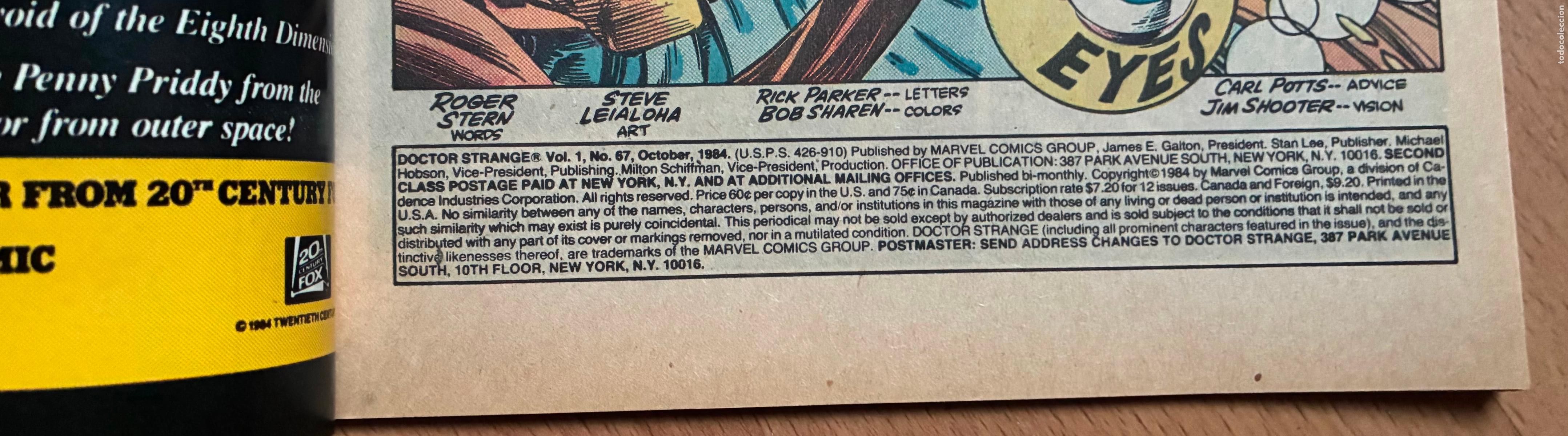 C&oacute;mics: DOCTOR STRANGE, Numero 67, MARVEL COMIC USA - Foto 4