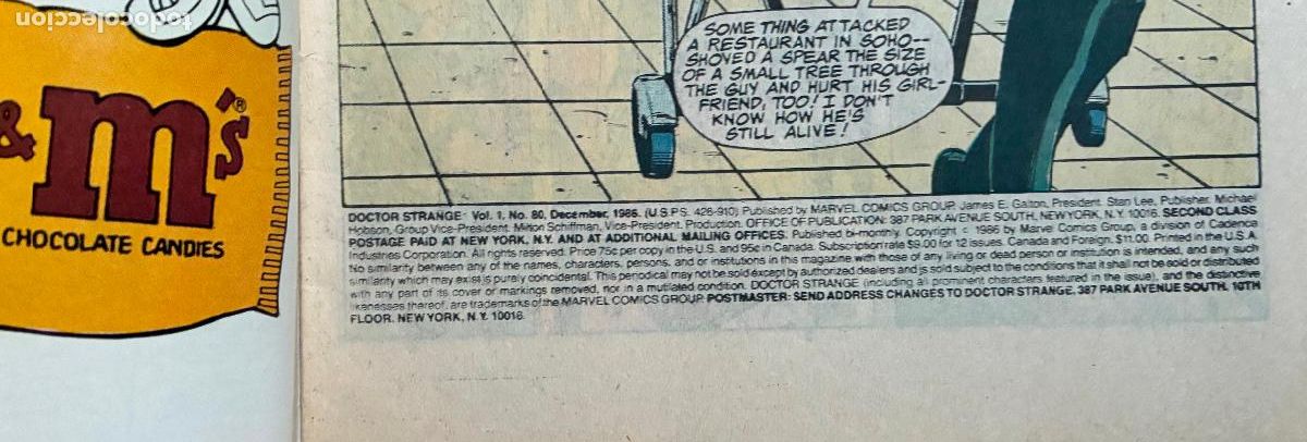 C&oacute;mics: DOCTOR STRANGE, MARVEL COMIC USA, Numero 80 - Foto 4