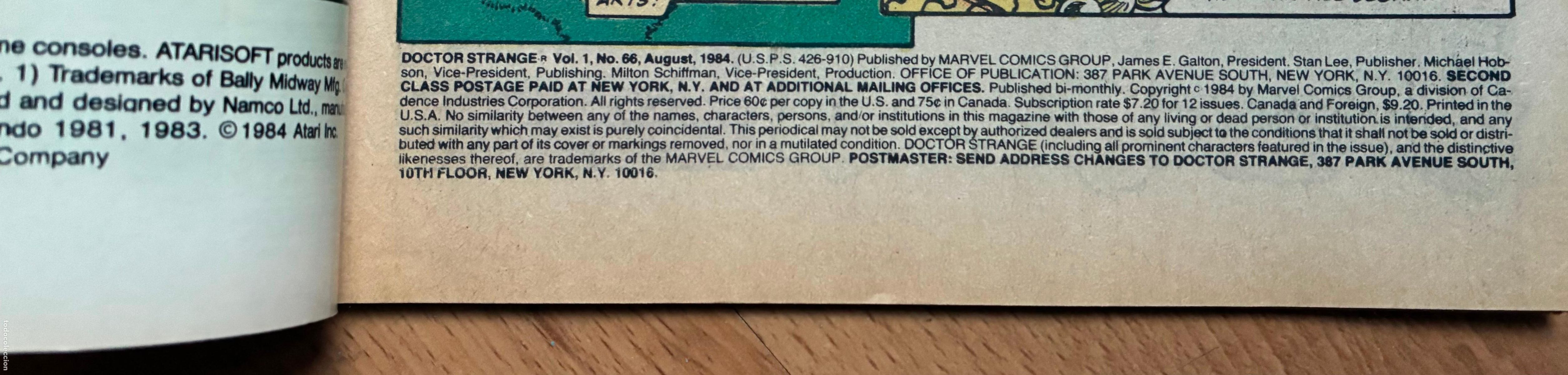 C&oacute;mics: DOCTOR STRANGE, MARVEL, COMIC USA, Numero 66 - Foto 5