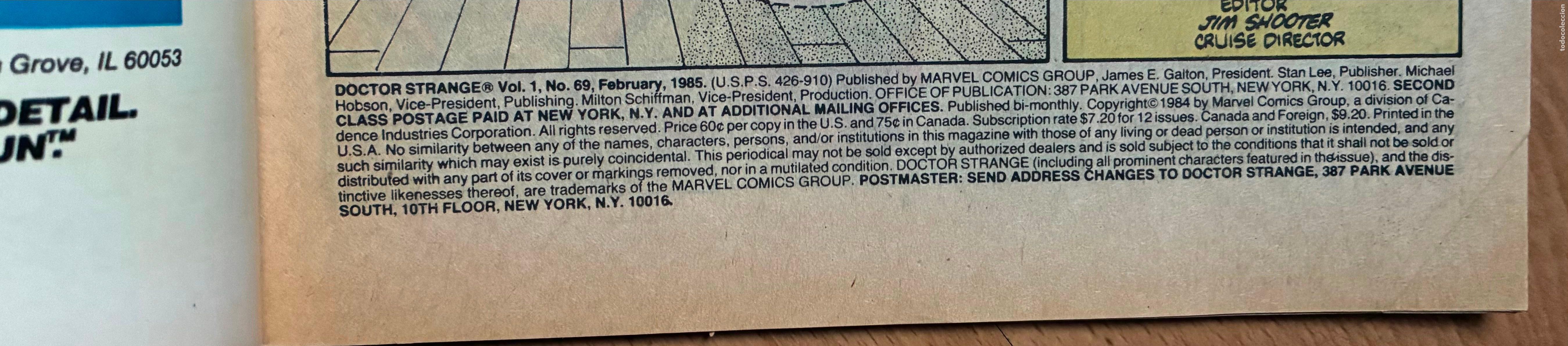 C&oacute;mics: DOCTOR STRANGE, MARVEL, COMIC USA, Numero 69 - Foto 4