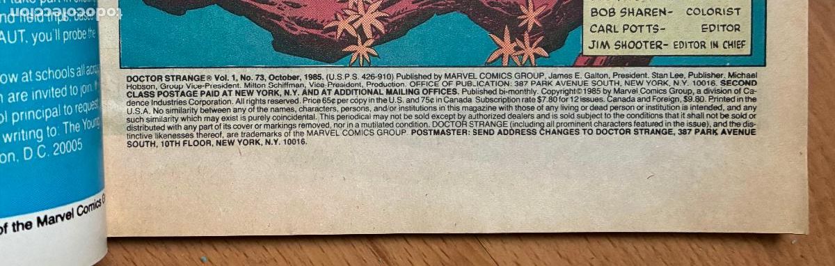 C&oacute;mics: DOCTOR STRANGE, MARVEL COMIC USA, Numero 73 - Foto 4