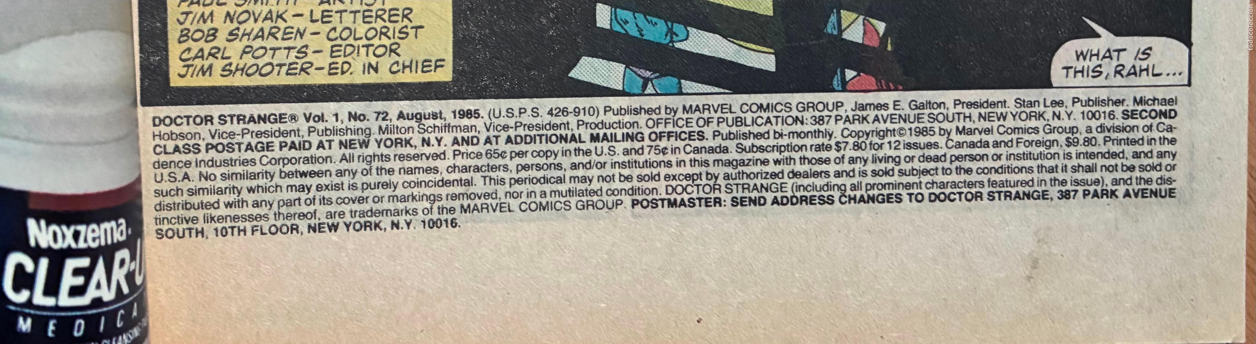 C&oacute;mics: DOCTOR STRANGE, MARVEL, COMIC USA, Numero 72 - Foto 4
