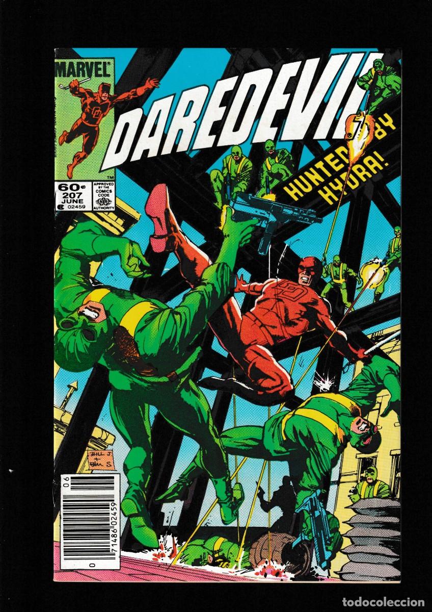 C&oacute;mics: DAREDEVIL 207 - MARVEL 1984 VFN / VS HYDRA / BLACK WIDOW - Foto 1