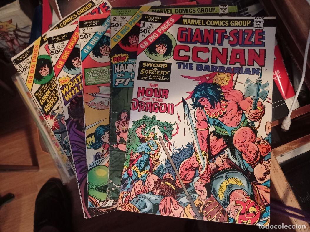 C&oacute;mics: CONAN THE BARBARIAN GIANT-SIZE COMPLETA 5N&ordm; MARVEL - Foto 1