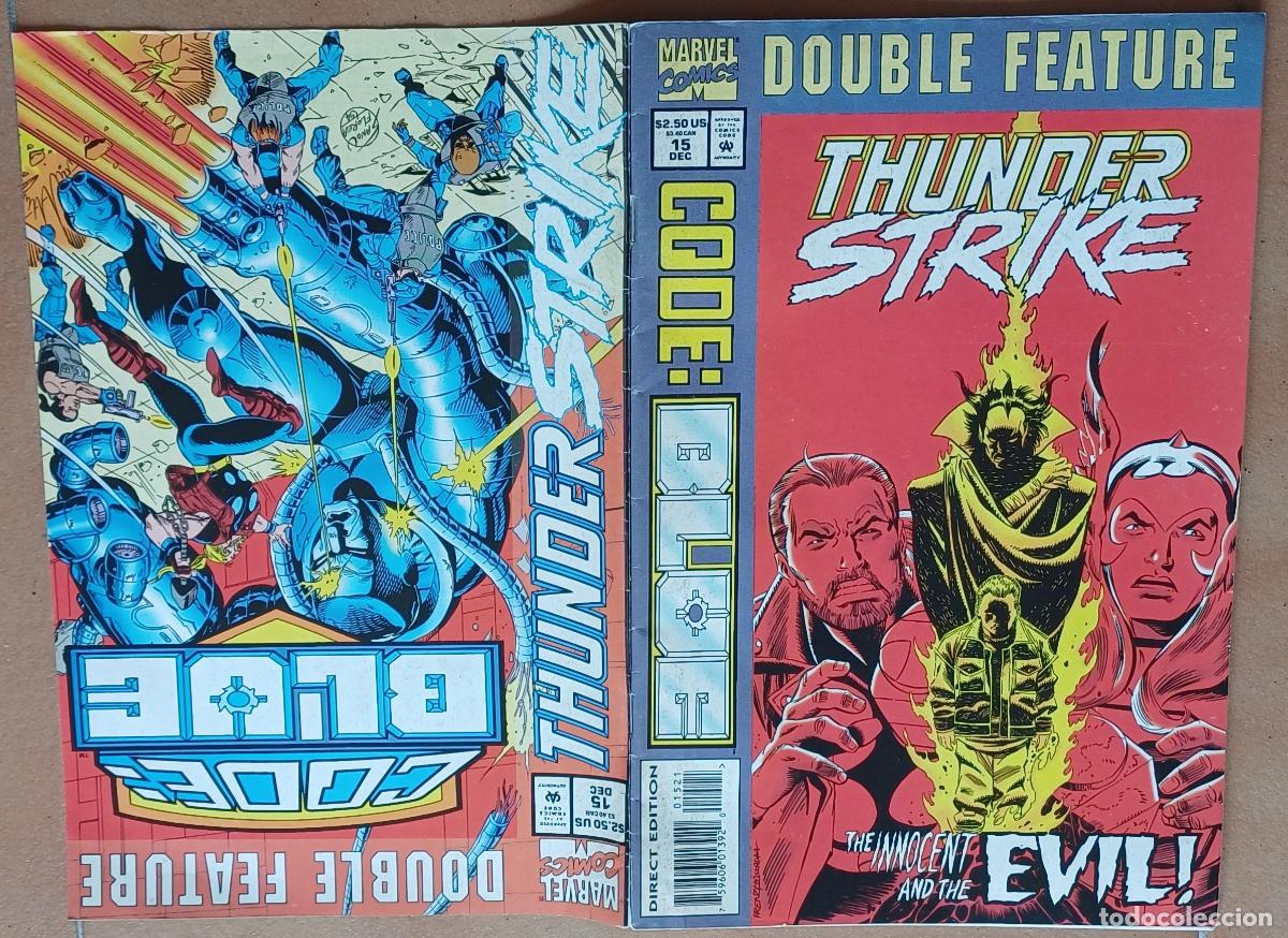 C&oacute;mics: DOBLE FEATURE: THUNDERSTRIKE 15. FLIP BOOK 2 N&Uacute;M. TAMBI&Eacute;N CONTIENE: CODE BLUE 3. EN INGL&Eacute;S. MARVEL - Foto 2