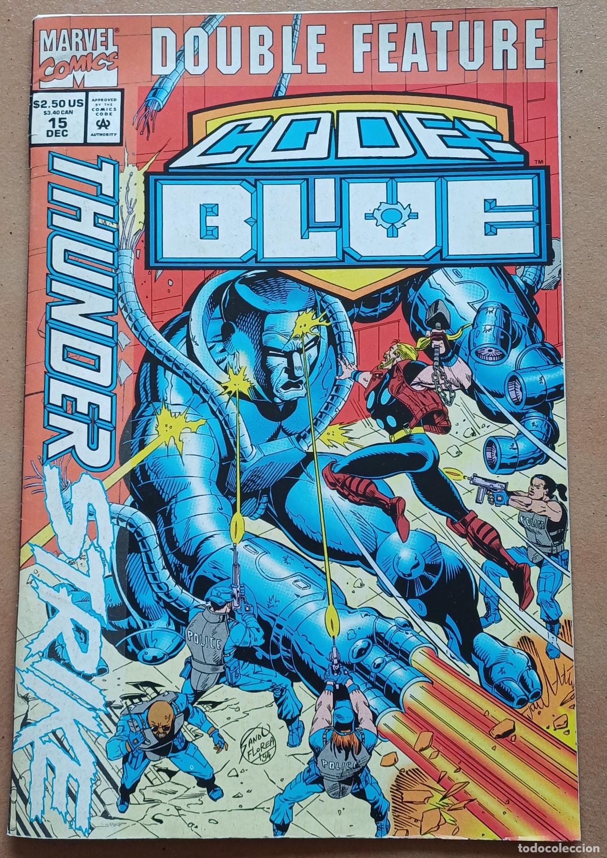 C&oacute;mics: DOBLE FEATURE: THUNDERSTRIKE 15. FLIP BOOK 2 N&Uacute;M. TAMBI&Eacute;N CONTIENE: CODE BLUE 3. EN INGL&Eacute;S. MARVEL - Foto 1