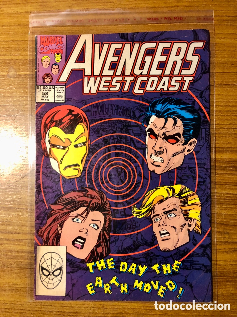C&oacute;mics: AVENGERS WEST COAST,NUMERO 58,(MARVEL COMICS)