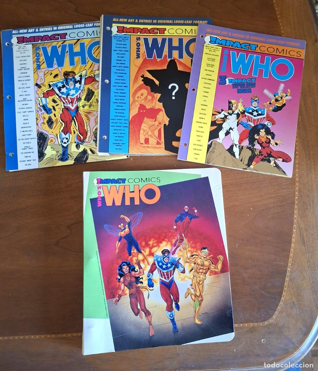 C&oacute;mics: Who&acute;s Who Impact Comics - 3 n&uacute;meros y Archivador - Dif&iacute;cil de Conseguir -
