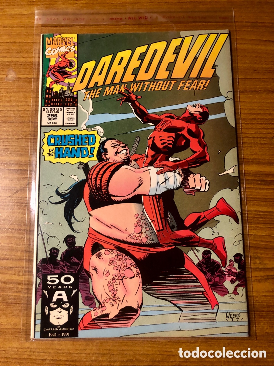 C&oacute;mics: DAREDEVIL THE MAN WITHOUT FEAR!,NUMERO 296,(MARVEL COMICS)