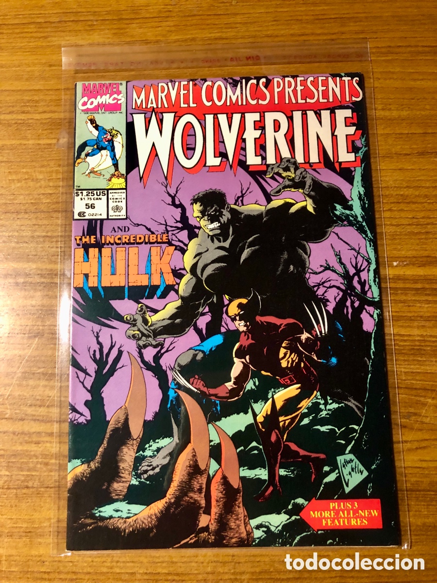 C&oacute;mics: MARVEL COMICS PRESENTS,WOLVERINE,NUMERO 56,(MARVEL COMICS) - Foto 1