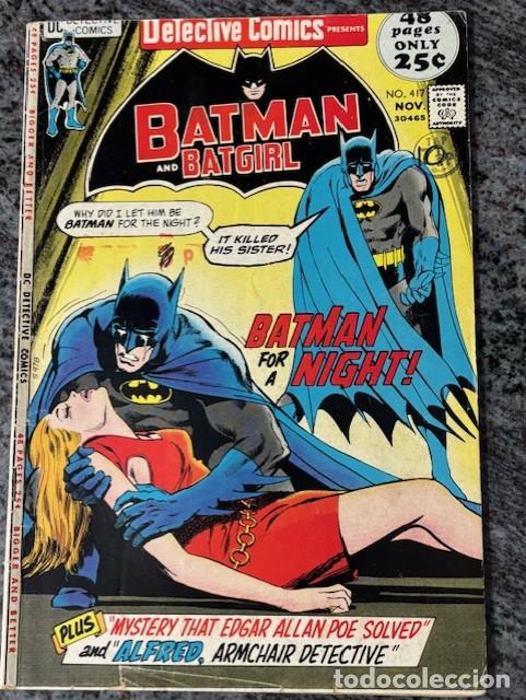 C&oacute;mics: BATMAN : DETECTIVE COMICS 417 (NOVIEMBRE 1971). ORIGINAL DC. BUEN ESTADO.