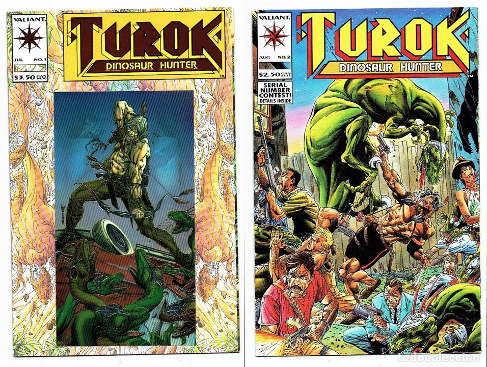 C&oacute;mics: TUROK #1 &2 USA 1993 PORTADA ESPECIAL CHROMIUM BUEN DIBUJO EN INGLES