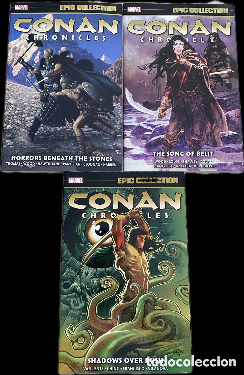 C&oacute;mics: Conan Chronicles Epic Collection Vol. 5 6 7 &ndash; Lote Completo Marvel Conan el B&aacute;rbaro
