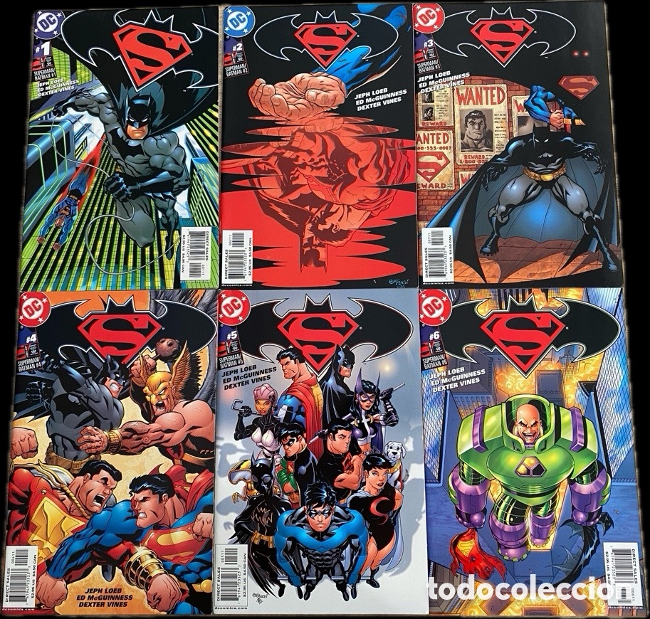 C&oacute;mics: Superman / Batman (2003-2011) #1 a #6 | Jeph Loeb | Ed McGuinness | arco completo Public Enemies