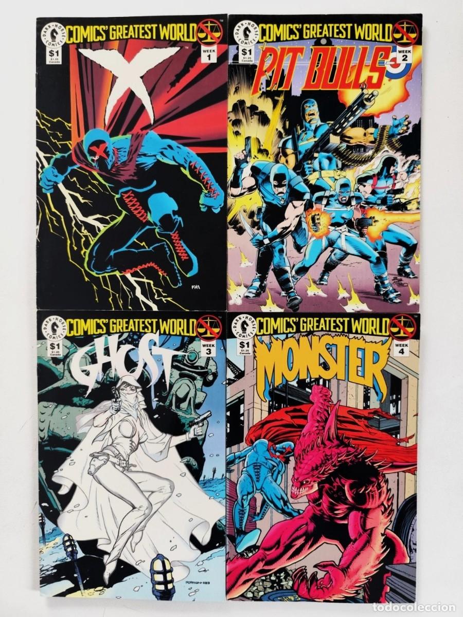 C&oacute;mics: Comics' Greatest World: ARCADIA Completa - X / PIT BULLS / GHOST / MOSTER ~ Dark Horse (1993)