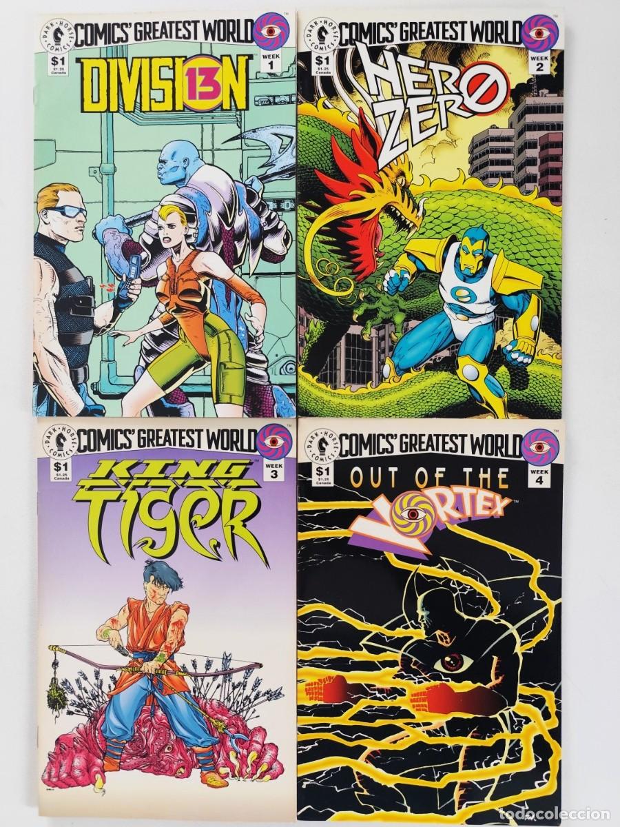 C&oacute;mics: Comics' Greatest World: VORTEX Completa - DIVISION 13 / HERO ZERO/ KING TIGER ~ Dark Horse (1993)