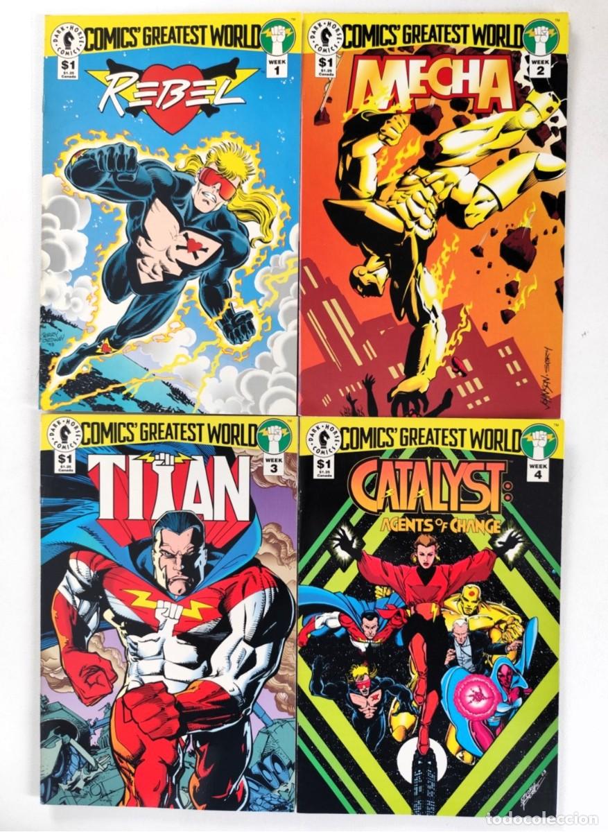 C&oacute;mics: Comics' Greatest World: GOLDEN CITY Completa - REBEL / MECHA / TITAN / CATALYST ~ Dark Horse (1993)